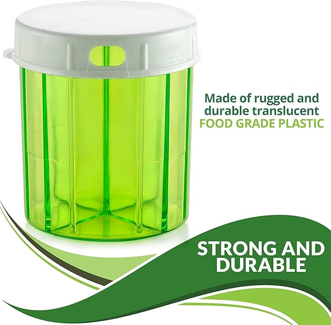 Round Pill Organizer Dispenser - Pack of 2 - Pill Boxes with 4 Compartments for Medication, Vitamins & Supplements Bottle Daily Pill Case Reminder Box