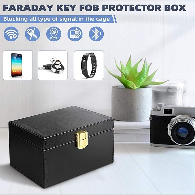 Ciana Faraday Key Fob Protector – RFID Faraday Box for Car Keys – Signal Blocking Pouch & Anti-Hacking Case Blocker