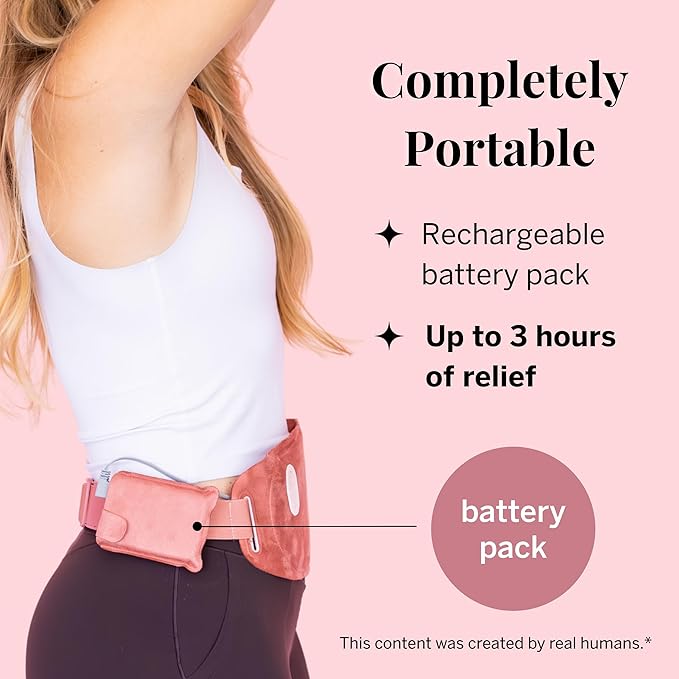 Pixie Period Heating Pad for Cramps - Thinnest Wearable Heating Pad for Feminine Care - Unnoticeable Under Clothes - Best Portable Pain Relief Heat Belt On The Market - Hours of Menstrual Pain Relief