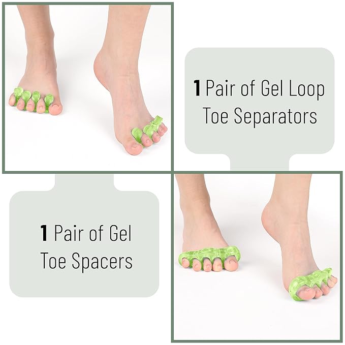Dr. JK- ToePal Gel Toe Separator, 2 Pairs, Toe Spacers, Bunion Corrector