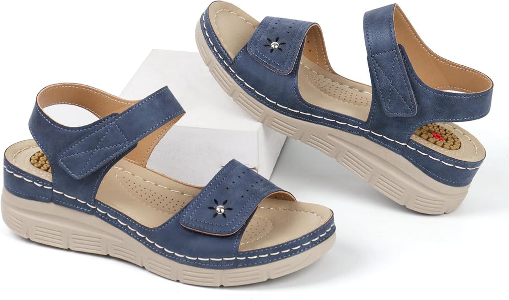 JABASIC Women Comfortable Sandals Orthotic Walking Sandals Orthopedic Arch Support Sandals