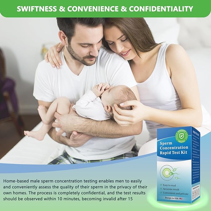 Fertility Home Test Kit for Men-Trak Plus Male Fertility Testing System- Shows Normal or Low Sperm Count- Easy to Read Results-Convenient, Accurate, Private