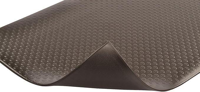 Notrax 417 Bubble Sof-Tred™ with Dyna-Shield® 2' x 3' x 1/2" Anti Fatigue Mat, Slip Resistant Bubble Textured Surface, Ideal for Industrial and Commercial Workplaces, Black, 417S0023BL