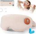 Heated Eye Mask, Cordless Warm Eye Compress for Dry Eyes, Birthday Christmas Gifts for Women Men, Washable Eye Heating Pad for Travel, Eye Relief, Improved Sleep (Khaki)