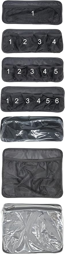 Large Customizable Padded Modular Pill Bottle Organizer, Medicine Bag, Case, Carrier for Medications, Vitamins, and Medical Supplies - for Home Storage and Travel - Black (Optional TSA Lock)