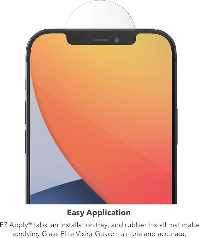 ZAGG Glass Elite VisionGuard - Impact Protection, Scratch & Fingerprint Resistant, InvisibleShield, Clear for iPhone 12 Pro, 12, 11, XR