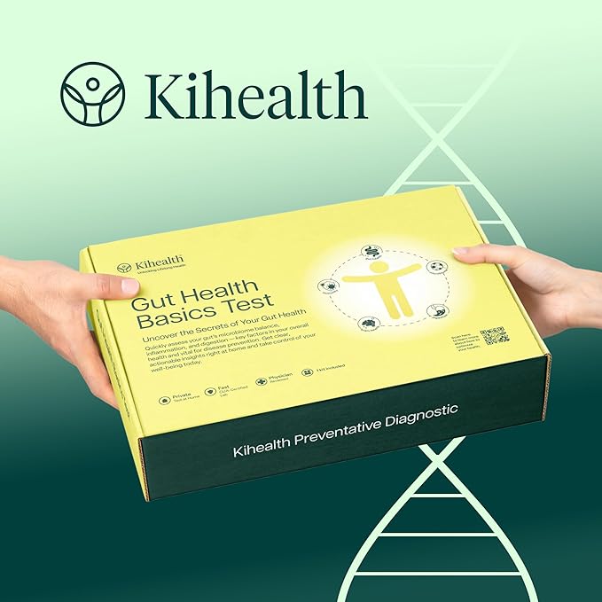 KiHealth – Gut Health Basics Test – at-Home Stool Test for Digestion, Inflammation, and Microbiome Balance – at-Home Kit