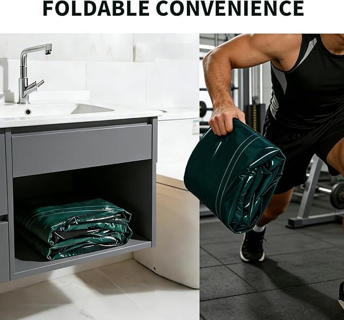 Portable Bathtub for adults with Cover,Inflatable bath tub for ice bath,Large Oval Ice Bath with pillow, 62.2x37.4x17.72in,Includes Pump, EasyInflate & Drain,Green