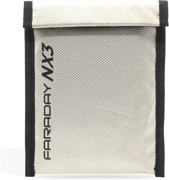 FARADAY DEFENSE 5" x 7" NX3 Triple Layer Cyber Fabric Faraday Bag Sleeves Pouch Signal Shielding, Anti-Hacking, Anti-Tracking, EMP Bag