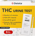 Home Marijuana Drug Test Kit, Highly Sensitive THC Drug Test Kit Marijuana/Weed, THC Drug Test Urine, Easy Home Drug Test Marijuana/THC Substance Abuse, 5 THC Test Strips/Sticks, 50 ng/ml