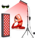 Red Lights Therapy for Body Face, 75 LED Light Therapy Panel with Stand, 35W 660nm Redlight and 850nm Near Infrared Light Device for Full Knee Body Pain Relief Skin Care at Home
