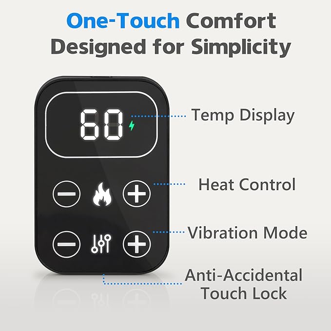 H&B Luxuries Heated Knee Massager 1 Pack – Cordless Knee Heating Pads with Vibration Massage, Pain Relief, Arthritis & Muscle Recovery