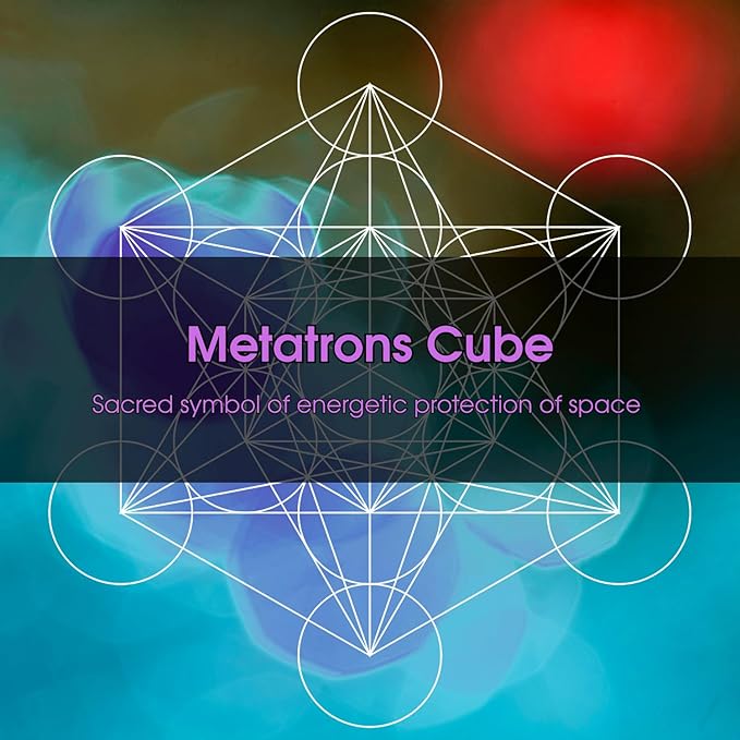 Shungite Cell Plate - Protection Shield - Metatron and Flower Life Symbol - Shungite Rocks Type II - Comes with Certificate