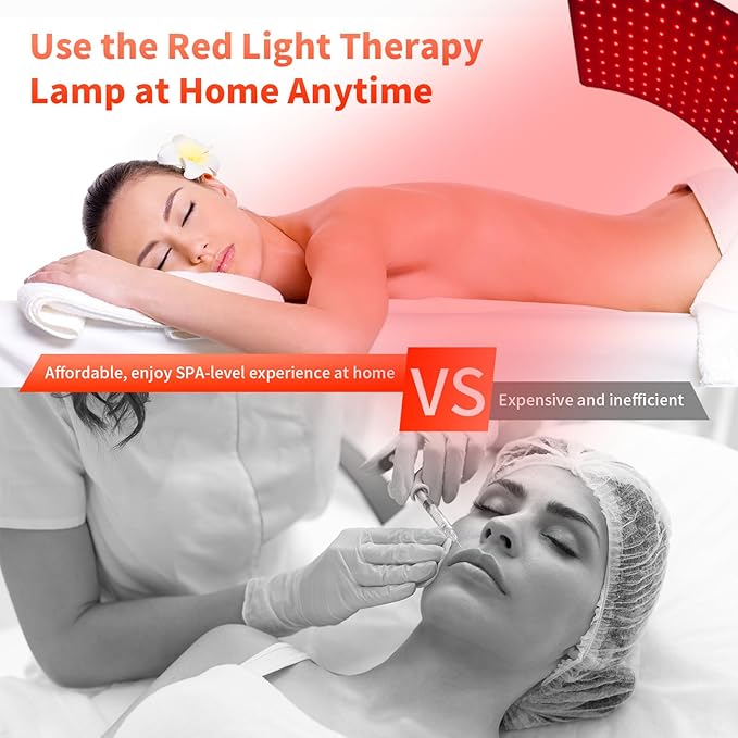 Red Light Therapy for Body, Infrared Light Therapy Lamp with Stand Portable 660nm 850nm Red Light Therapy for Face Body Back Home Heating Red Light Therapy for Women Men