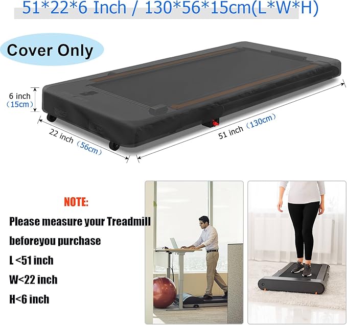 Under Desk Treadmill Cover, Dust-Proof Walking Pad Cover, Waterproof Protective Cover for Walking Treadmill Office Under Desk(Cover Only)