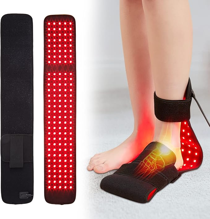 JOBYNA Red L.Ight & I.nfrared L.Ight for Foot or Body, 150PCS 640/660nm Red L.Ight & 850nm I.nfrared L.Ight for Foot, 3 Level Temperature, 10/20/30mins Timer and Pulse Mode