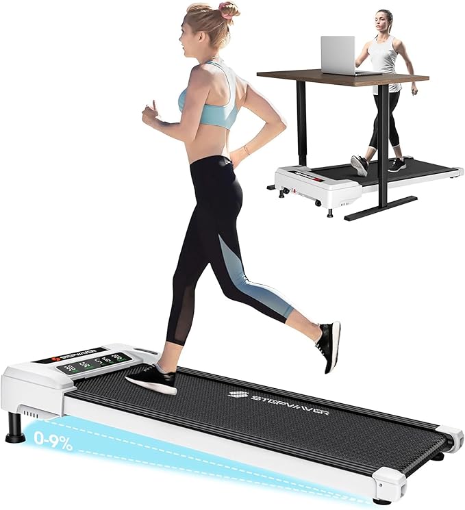 3HP Walking Pad Treadmill with 9% 5-Level Auto Incline, 360 lbs Capacity & Big LED Screen Under Desk Treadmill with Hike/Jog/Run Mode, Compact Treadmills for Home Small/Office,Assembly Free,Wider Belt