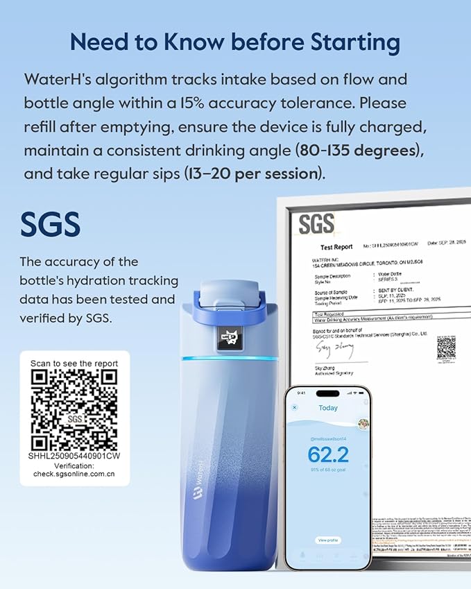 BOOST Smart Water Bottle with Reminder & Tracker, 16oz Kids Water Bottle for School, DIY Refrigerator Magnets, BPA-Free Vacuum Insulated Stainless Steel, Ideal for Mother's Day Gifts