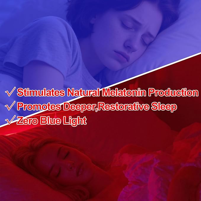 670nm Red Light Night Light for Sleep[8 Pack]- Zero Blue Light, Diammble & Energy Efficient 0.3W Night Light Plug into Wall with Dusk-to-Dawn Sensor for Nursery, Bedroom, Bathroom