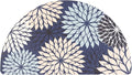 PVC Anti-Fatigue Semi Circle Kitchen Mats, Non-Slip Kitchen Rugs, Comfort Standing Runner Rug, Multipurpose Indoor Mats for Laundry, Office, Bedroom, Sink, Bathroom,Dark Blue,size18 x30