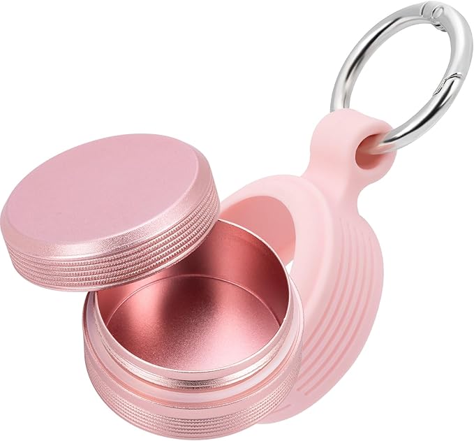 Premium Keychain Case – Small Metal Pill Case Travel Pill Box, Waterproof Durable Pill Holder Container, Portable Medicine Pill Organizer for Earplugs, Jewelry, Compatible with Loop, Vibes & Eargasm
