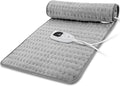 33"X17" Electric Heating pad with 6 Heat Settings, Auto Shut Off, Dry Electric Heating for Back Neck Knee Arms Legs Shoulder Heat Pads for Christmas Birthday Father's Day Mother's Day (Silver Gray)