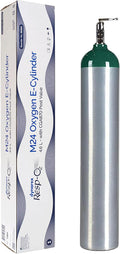 Dynarex Resp-O2 M24 Oxygen E-Cylinder with CGA 870 Toggle Valve - 4.6L Standard Size Oxygen Cylinder - Lightweight Aluminum Portable Tank with 680L Oxygen Capacity