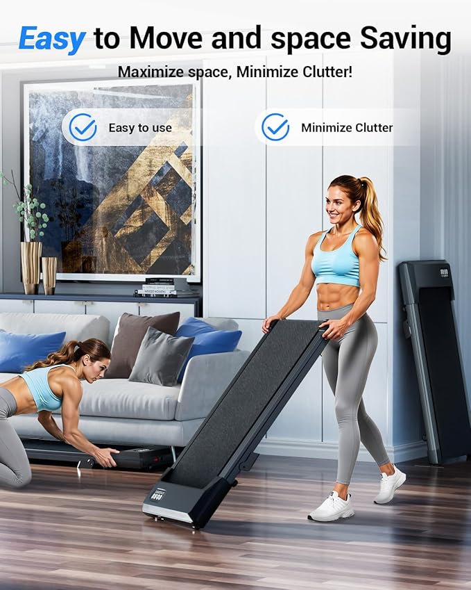 Superun Walking Pad with 6% Incline, Under Desk Treadmill for Home Office, 3 in 1 Portable Walking pad Treadmill with Remote Control and LED Display, 2.5HP Quiet Mini Treadmills, 300 lbs Capacity