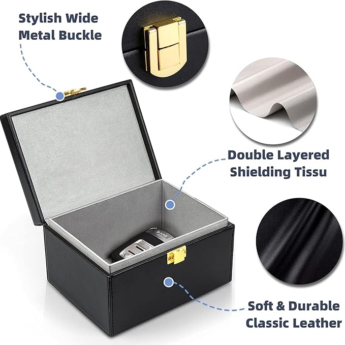Ciana Faraday Key Fob Protector – RFID Faraday Box for Car Keys – Signal Blocking Pouch & Anti-Hacking Case Blocker