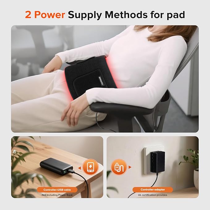 Red Light Therapy for Body, 19.6'' x 8.6'' Near Infrared Light Therapy Pad with 3-in-1 Chip 120 LEDs Bead with Timer Remote Control, 660nm & 850nm Therapy Belt Wrap for Muscle Pain Relief
