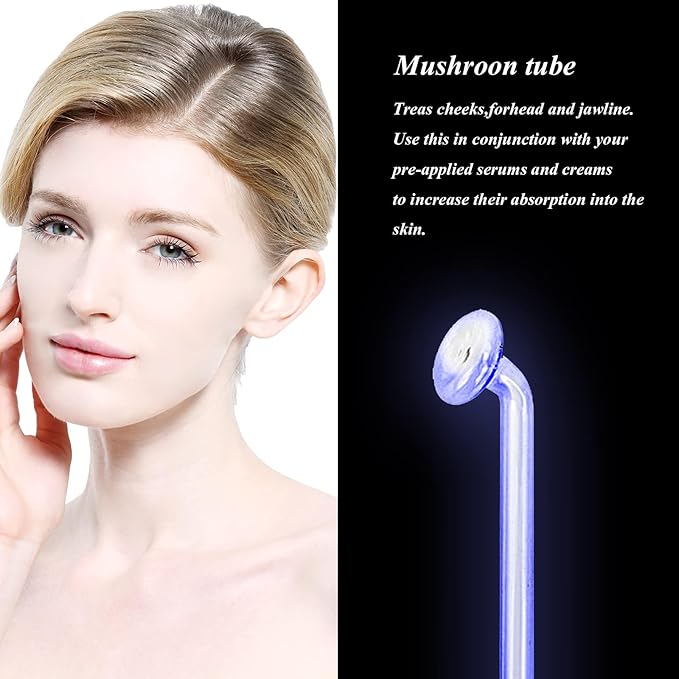 Electrode Wand Glass Tube Handheld Spare Parts Elitzia ETJX006AS (Mushroom Blue)