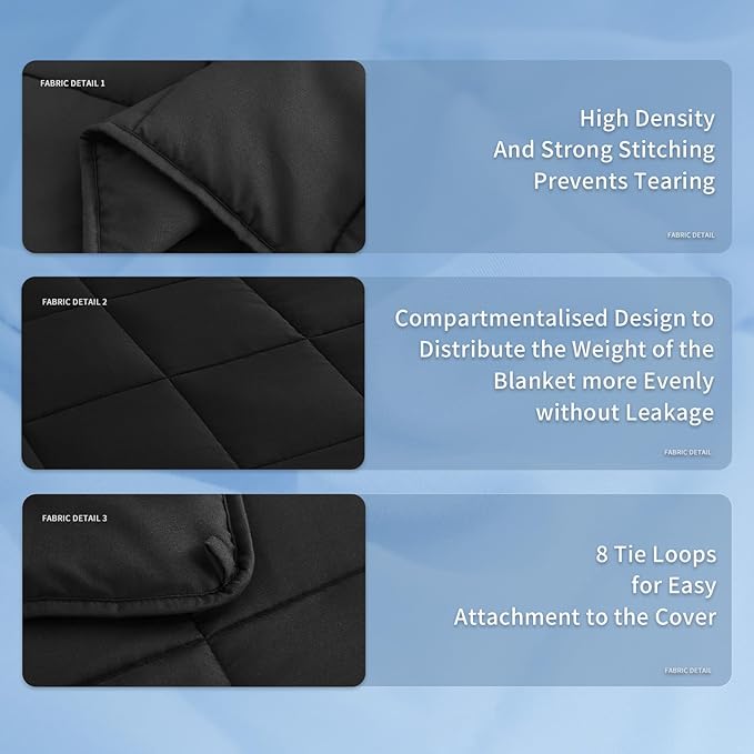 Topcee Weighted Blanket for Adults (15 lbs, 60" x 80") Queen Size Soft Cooling Heavy Blanket Sleeping, Apply to 130-160 lbs Body, Thick Breathable Blanket with Glass Bead, Easy Care