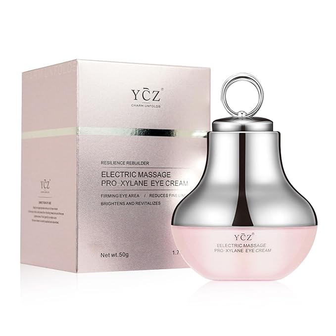 Ycz Electric Massage Eye Cream, 2-In-1 Firming Eye Moisturizer for Under Eye Care, Targets Dark Circles and Fine Lines, Deep Hydration Soothes Eye Fatigue, Suitable Lightweight Texture for Daily Use