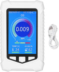 Ozone Meter Detector, Portable Handheld Colorful USB Charging Sensitive Air Quality Pollution Monitor Built in Electrochemical Sensors, Temperature and Humidity Sensors