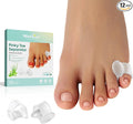 Welnove Gel Toe Separator, 12 Pack Pinky Toe Spacers, Aloe Vera Extract Infused Silicone Little Toe Spacers, Bunion Corrector, Bunion Cushions Pads for Preventing Rubbing & Relieve Pressure