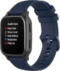 Compatible with Garmin Venu Sq Bands for Women Men, 20mm Quick Release Silicone Replacement Band Wristbands Straps Bracelet Fit for Garmin Vivoactive 3 Music, Forerunner 245 645 (Navy)