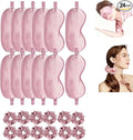 24Pcs Satin Eye Mask Silk Sleep Masks Silky Eyes Cover Blackout Blindfold Eyeshade Scrunchies Hair Ties Travel Wedding Gift