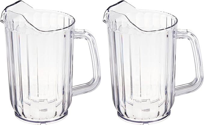 Winco Plastic Water Pitchers, 32-Ounce (Pack of 2)