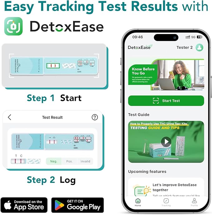 Easy@Home Marijuana THC Test Kit with Urine Cup: 5 Pack Highly Accurate Urine Drug Screen Tests for Weed/Cannabis, Standard Detection Threshold 50ng/mL, Instant Results in 5 Min