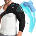 ComfiTECH Dual-Gel Shoulder Arm Ice Pack Wrap with Extended 30-Min Cooling, Detachable Cold Pack & Flexible Gel Ice Sleeve for Volleyball Pitchers, Post-Workout Recovery, Muscle Relaxation, Large