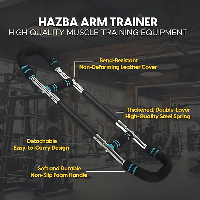 Twister Arm Trainer, Adjustable 3 Resistance Levels (20-60 lbs) Chest Workout Equipment, Portable Chest Trainer for Men & Women, Anti-Slip Handles Arm Workout Equipment, Gorilla Bar