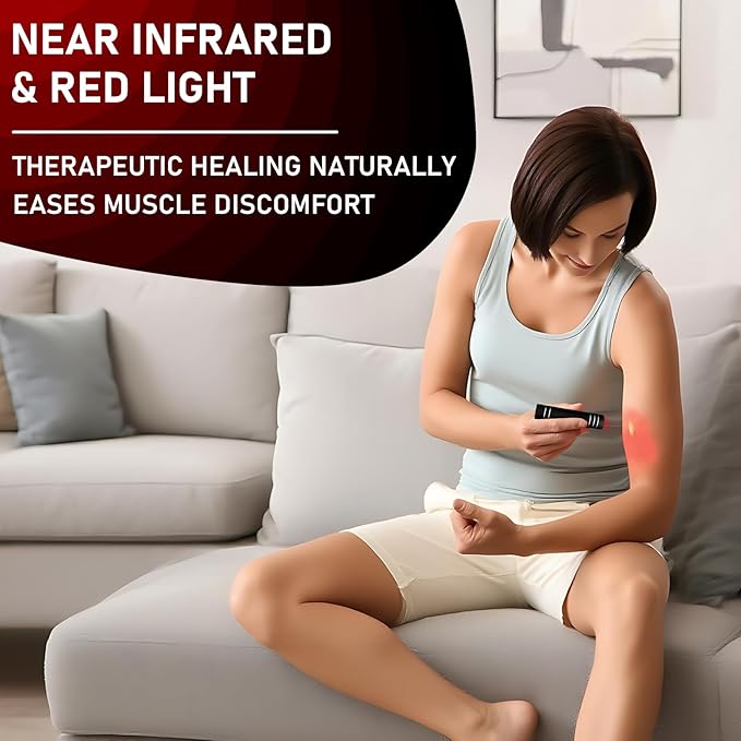 Infrared Red Light Therapy Device for Joint and Muscle, Portable Red Light Therapy Torch, Near Infrared Light for Body, Face, Neck, Back,Knee, 660nm 850nm LED Light Therapy Wand