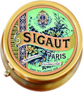 Vintage French Paris Flower Tin Brass Pill Box