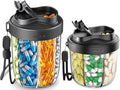 Pill Organizer,Pill Dispenser with 7 Large Compartments,Portable Pill Bottle Box with Wide Opening for Easy Use, Anti-Mix Pills Organizer for Travel,Includes 20 Pcs Sticky Labels（Black & Black）