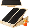2-in-1 Wooden Balance Board with Adjustable Incline (15°–35°) – Slant Board & Calf Stretcher for Balance Training, Core Strength, and Ankle Mobility – Solid Wood, Non-Slip Surface, Ideal for Home Gym & Physical Therapy