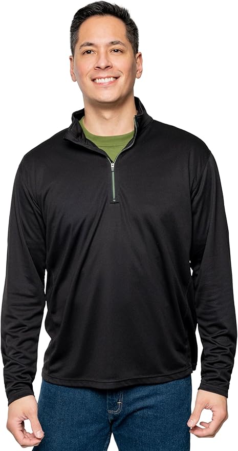 Insect Shield Men's Quarter Zip, with Built-in Insect Repellent
