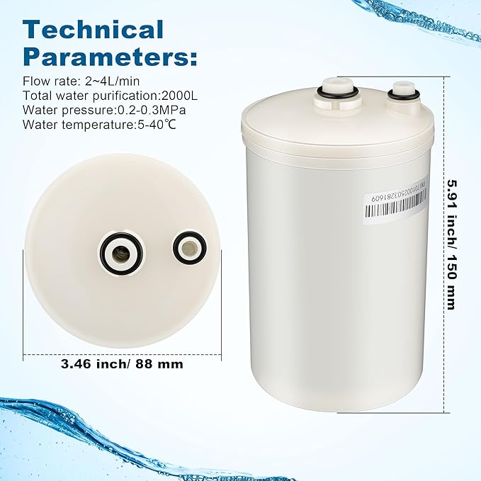 Qualirey 1 Pack Premium Filter Replacement Compatible with HG-N Type Water Ionizer, Compatible with Enagic Kangen LeveLuk SD501, JrIV, KANGEN 8(Not Original Type Before 2010)