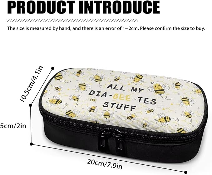 Rnyleeg Diabetic Bags for Supplies for Women Men Insulin Travel Case with Handle Small Size Insulin Bag for Diabetics Glucose Meter Case