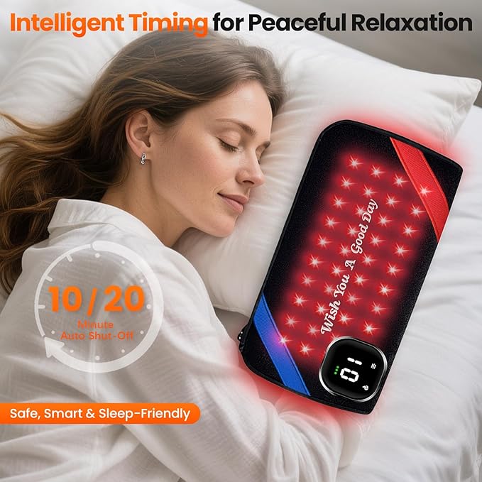 Red Light Therapy for Hands & Wrists, Cordless Dual-Hand Infrared Therapy Muff with 80 Dual-Wavelength LED Beads (660nm & 850nm), 5 Therapy Modes, 3000mAh Battery for Full-Coverage Pain Relief