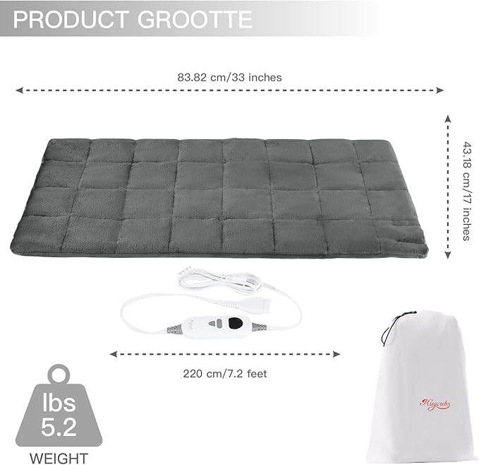 Weighted Heating pad XL 17''x33'' fsa Eligible Items only List Heat pad for Period Cramps Heating Pads Large Heated pad for Back Pain Relief Products Christmas for Mom Dad